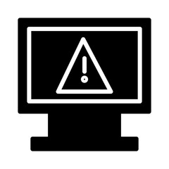 Access Alert Computer Glyph Icon