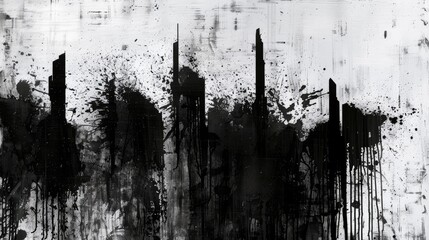 Abstract grungy graffiti black spray paint