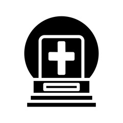 Obraz premium Snow Ball Grave Glyph Icon