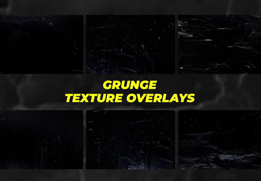 A Set Of 6 Grunge Background Texture Overlays
