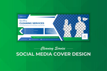 Cleaning service Social Media Cover Design 