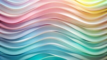 Abstract Pastel Color Wavy Background with Soft Hues