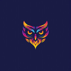 A sleek and vibrant vector logo featuring a regal owl, capturing the essence of wisdom, power, and free-spirited energy in a minimalistic design.
