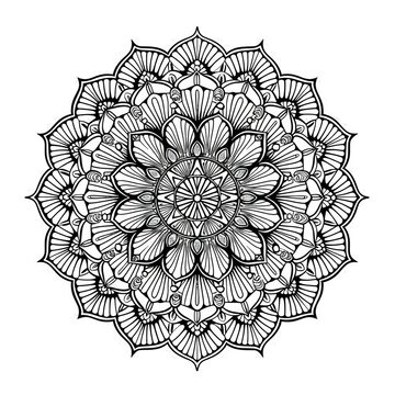 recommend clip art: Minimalistic Mandala Line Art Vector SVG Coloring