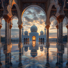 hassan ii mosque country 3d image,
The Beauty of Islam Art Architecture and al aqsa mosque
 - obrazy, fototapety, plakaty