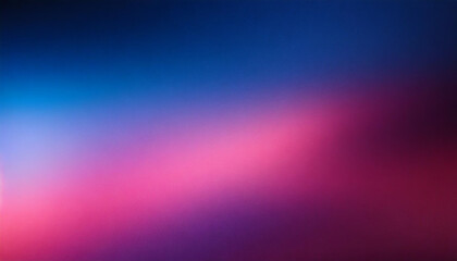 Fototapeta premium Abstract dark background with blurred gradient in purple, pink, and blue hues. Grainy texture adds depth. Symbolic of mystery, creativity, and transition