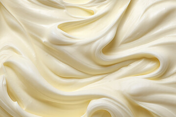 Obraz premium close up of white whipped cream texture - abstract background and texture concept. Generative Ai