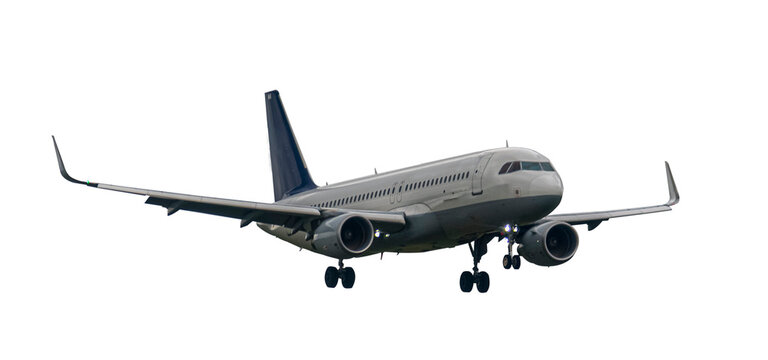 ein freigestelltes langstreckenflugzeug auf transparentem hintergrund