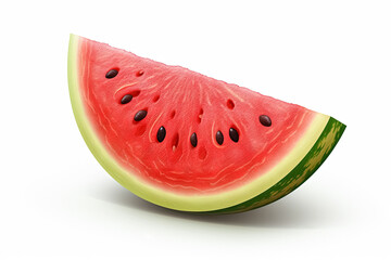 Watermelon on white background. Generative Ai