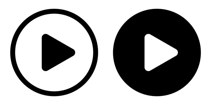 play button vector. symbol, icon, sign