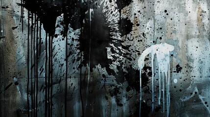 Abstract grungy graffiti black spray paint