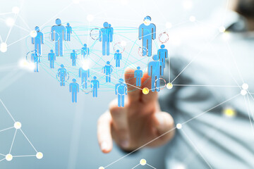 conceptual image with social connection