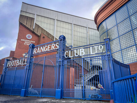 Glasgow rangers Football Stadium. Glasgow, Scotland, Januari 2 2024.