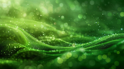 Green and gold festival sand powder and sprinkles for a holiday celebration like christmas new year. shiny lights. isolated wallpaper background.