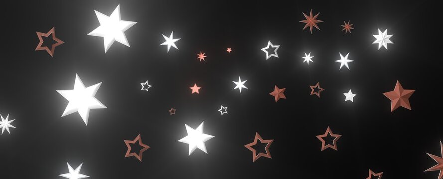 XMAS Glossy 3D Christmas star icon. Design element for holidays. -