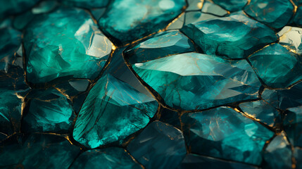 Abstract background with emerald effect texture - obrazy, fototapety, plakaty
