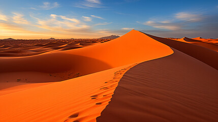 Fototapeta na wymiar Desert sand or Sea of Dunes is part of the Sahara landscape