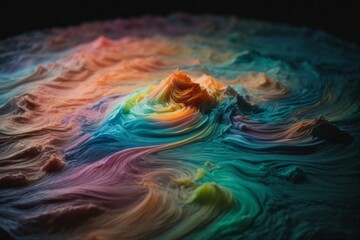 Vibrant colorful hard liquid waves background - obrazy, fototapety, plakaty