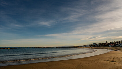 Adriatic Sea. Martinsicuro, Teramo. Spectacular sunset