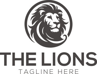 lion logo design vector template