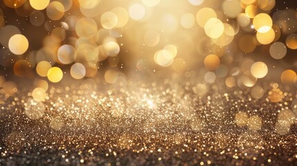 Dazzle with opulence! A luxurious golden glitter background sets the stage for a glamorous celebration.