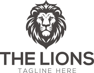 lion logo design vector template