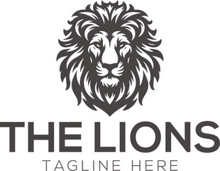 lion logo design vector template