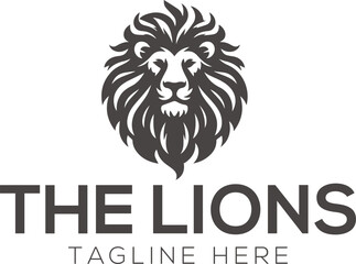 lion logo design vector template