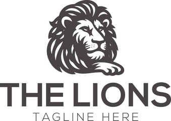 lion logo design vector template
