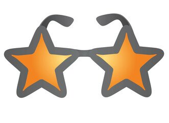 Grey star sunglasses. vector illustration