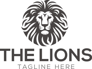 lion logo design vector template