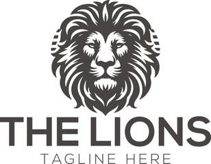 lion logo design vector template