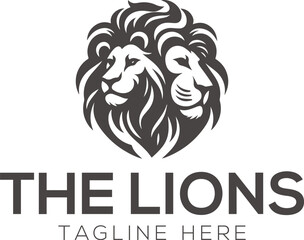 lion logo design vector template