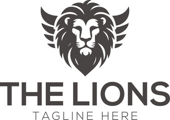lion logo design vector template