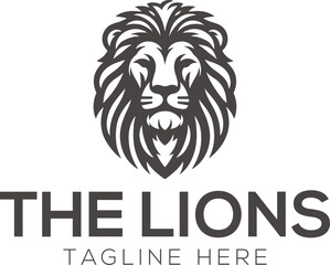 lion logo design vector template