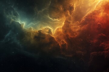 An image capturing the ethereal beauty of a space nebula, hiding mysterious worlds and civilizations within its colorful clouds. 8k - obrazy, fototapety, plakaty