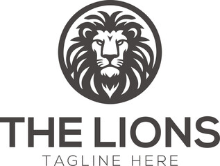 lion logo design vector template