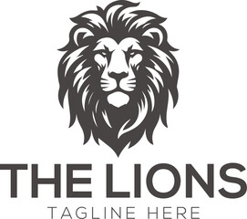 lion logo design vector template