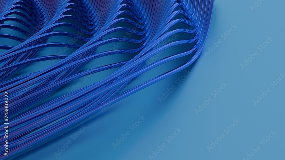 Fototapete lines and geometric shapes in vibrant colors, creating a visually dynamic and energetic representati