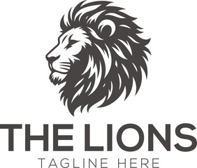 lion logo design vector template