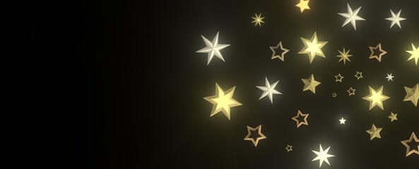 XMAS Stars - stars background, sparkle lights confetti falling. magic shining Flying christmas...