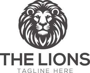 lion logo design vector template