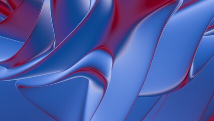 3d vertical banner emerald royal color. Wavy fluid trendy modern background.