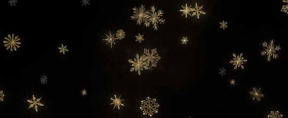 Snowflakes - Winter christmas sky with falling snow