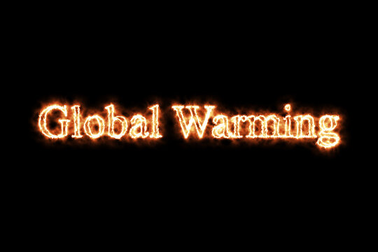 Global warming written with Global warming