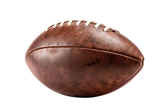 classic american football ball isolated on transparent background. Generative Ai