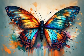 colorful painted butterfly