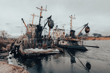 old ship ran aground in Ukraine