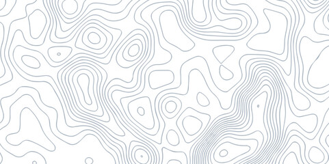Abstract Vector seamless topographic map background. Topographic map lines contour background. Modern design with White background topographic wave curve pattern design.