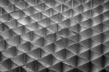 Dark Grid Fabric Texture Background - Monochrome Textile Pattern